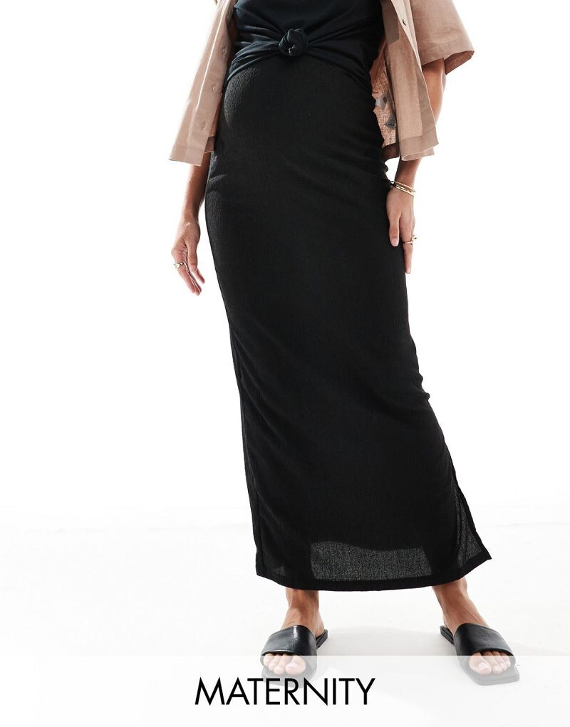 

Mamalicious Maternity - Длинная черная юбка-колонна Mama.licious