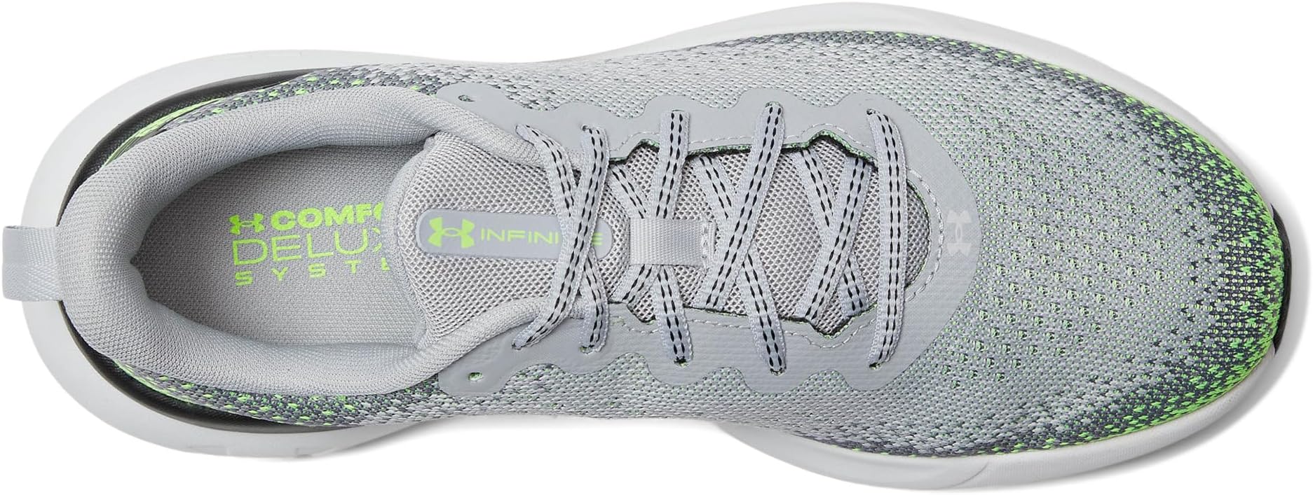 Кроссовки Under Armour Infinite, цвет Mod Gray/Hyper Green/Black — фото 2