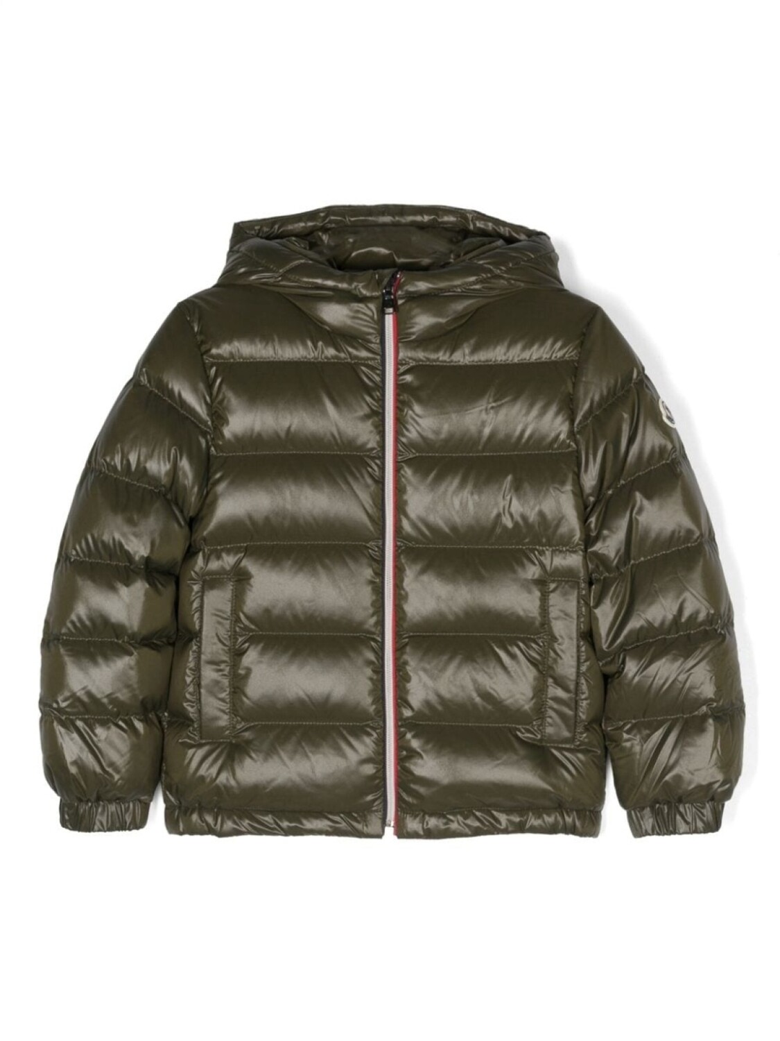 

Moncler Enfant пуховик с нашивкой-логотипом, зеленый