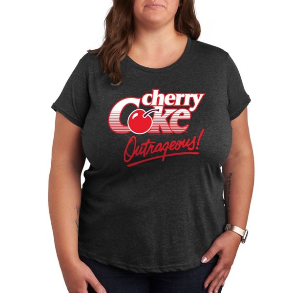 

Футболка с дерзким принтом Plus cherry coke Licensed Character, серый