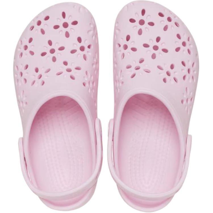Классические дышащие легкие амортизирующие низкие детские сандалии Clog Crocs, розовый — фото 4