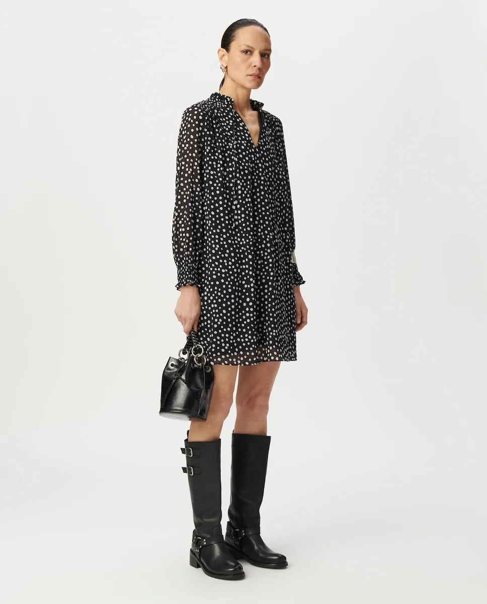 

Короткое платье с длинным рукавом IKKS, темно-синий