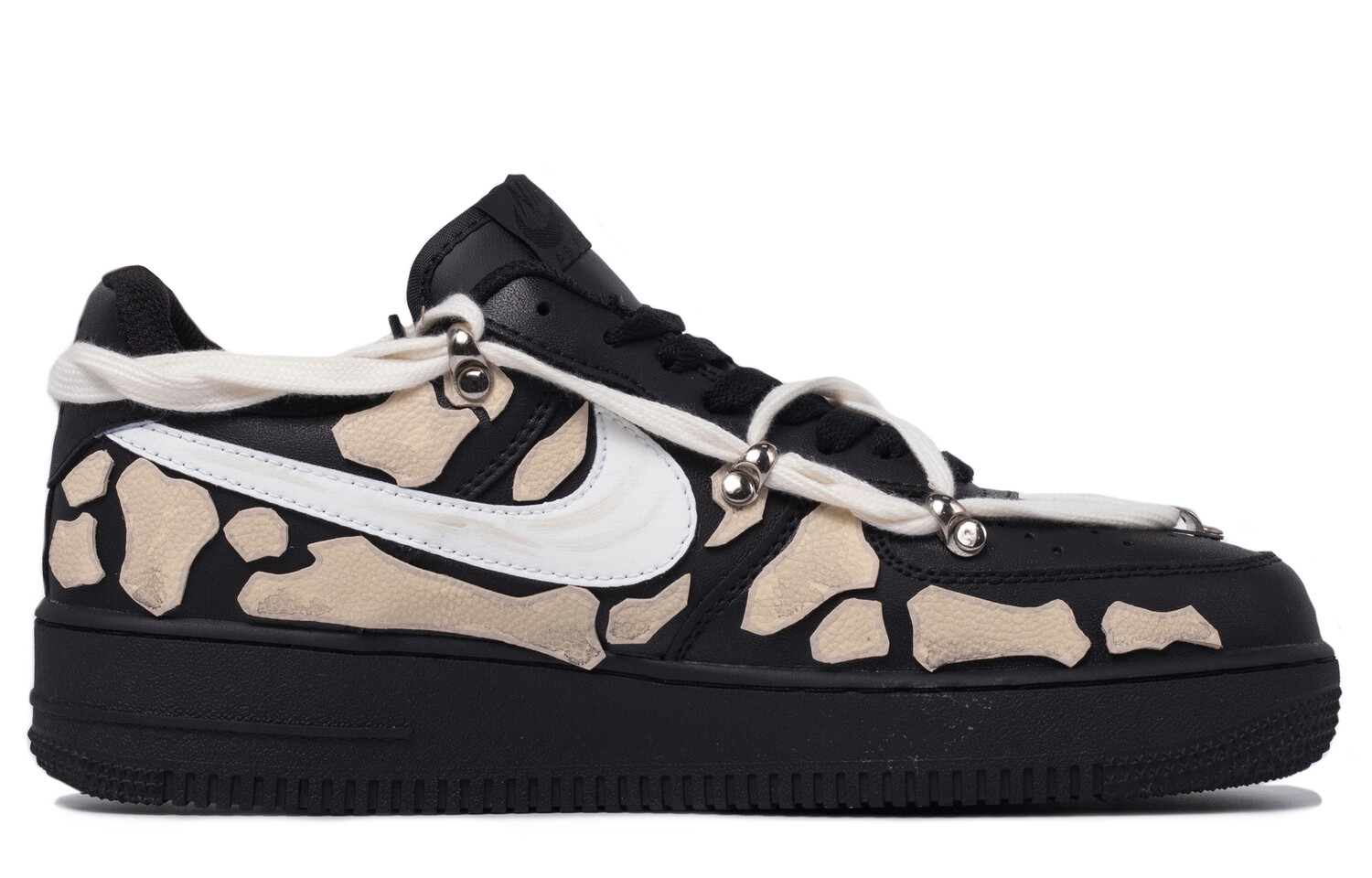 

Кроссовки Nike Air Force 1 Skateboarding Shoes Men Low-top Black/white/beige, черный