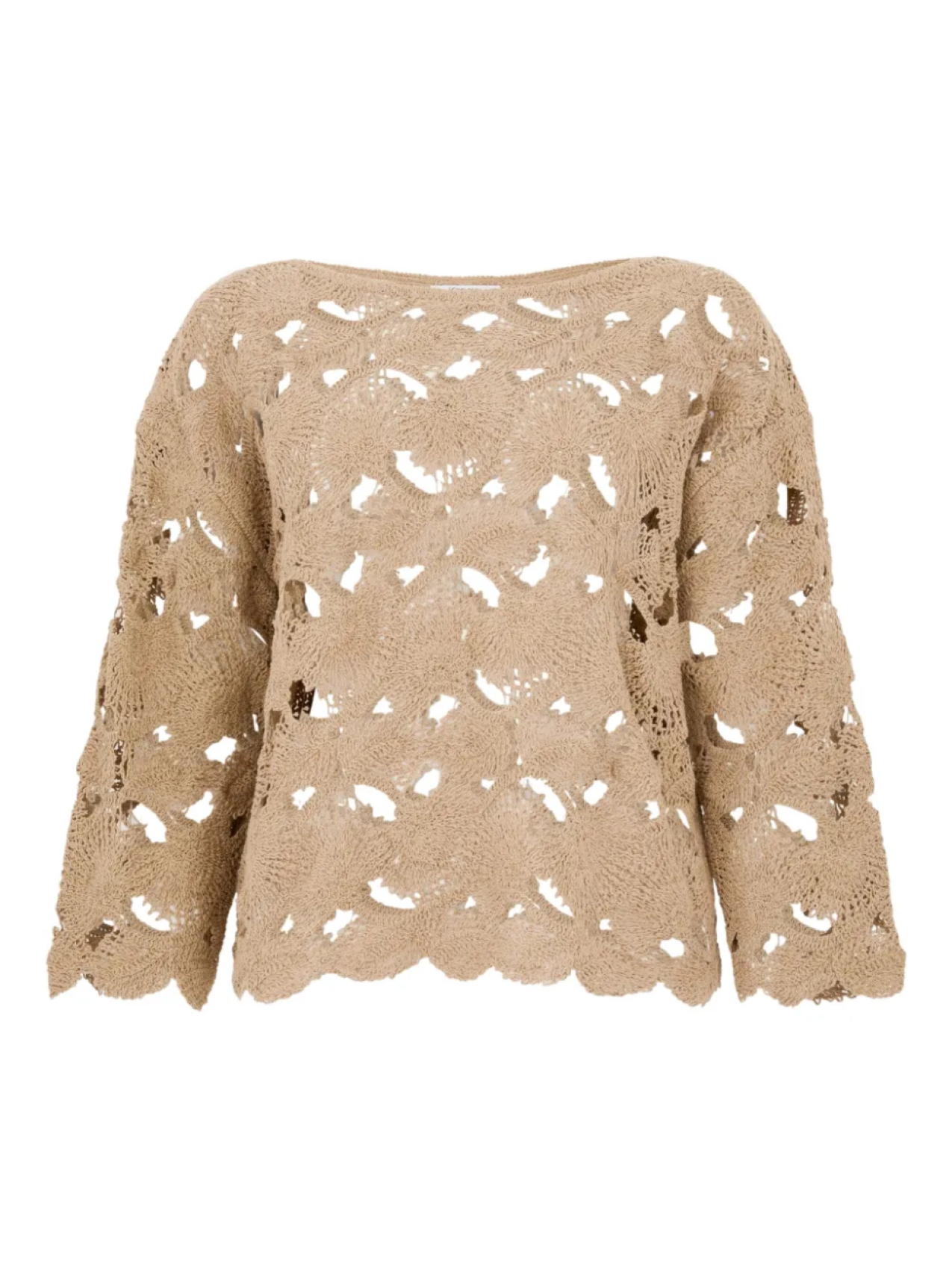 

Футболка Kangra crochet-knit top, коричневый