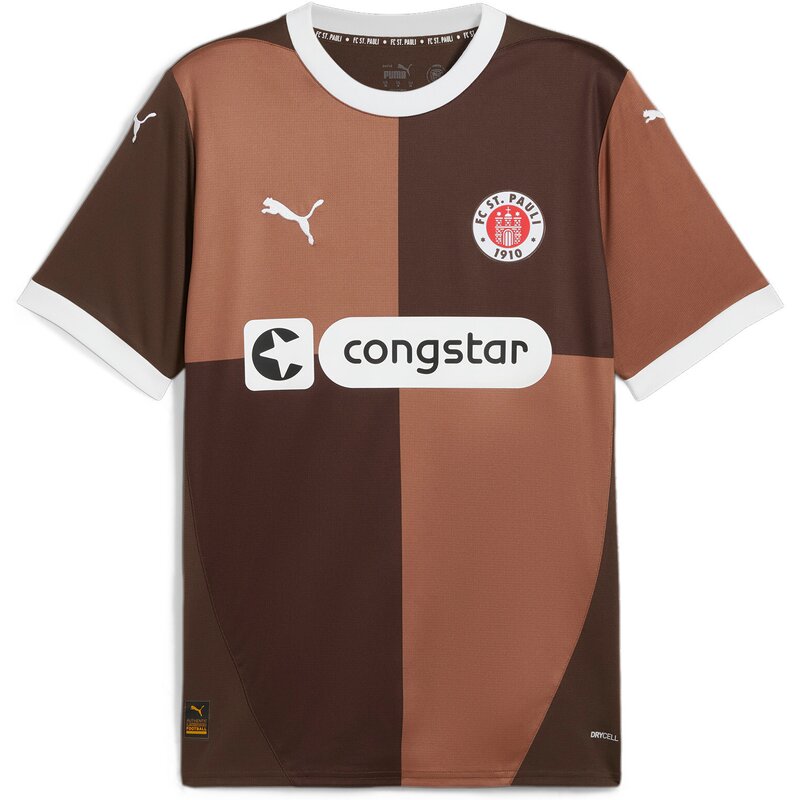 

Домашняя футболка FCSP Puma, цвет espresso brown-puma white
