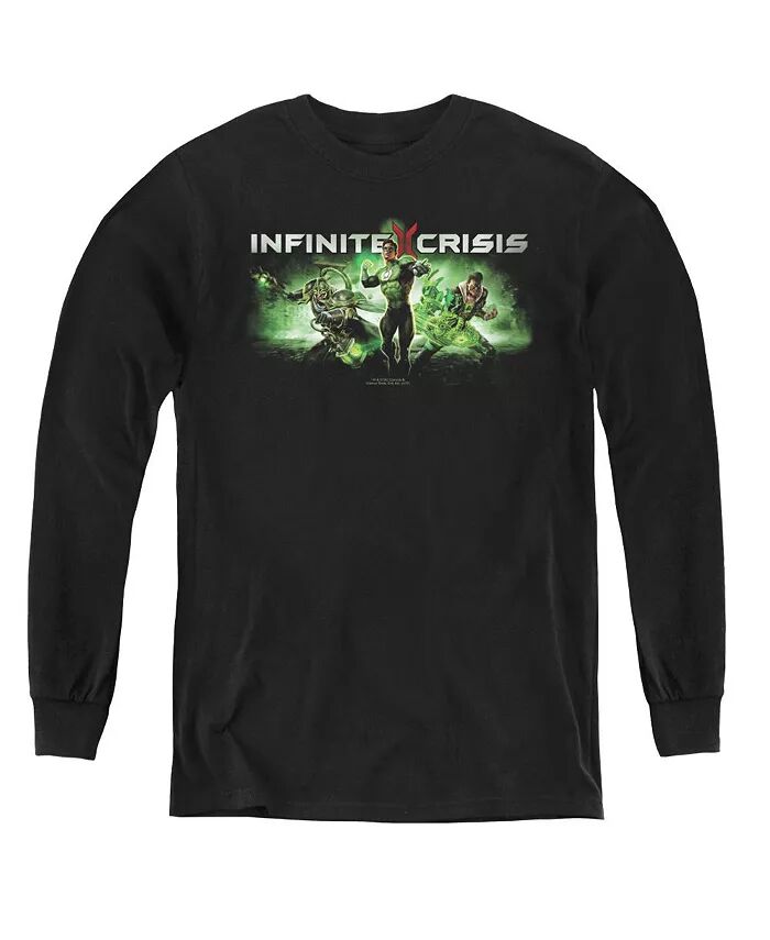 

Мальчики Молодежные Ic Зеленые Длинные Рукава Толстовка Infinite Crisis, черный