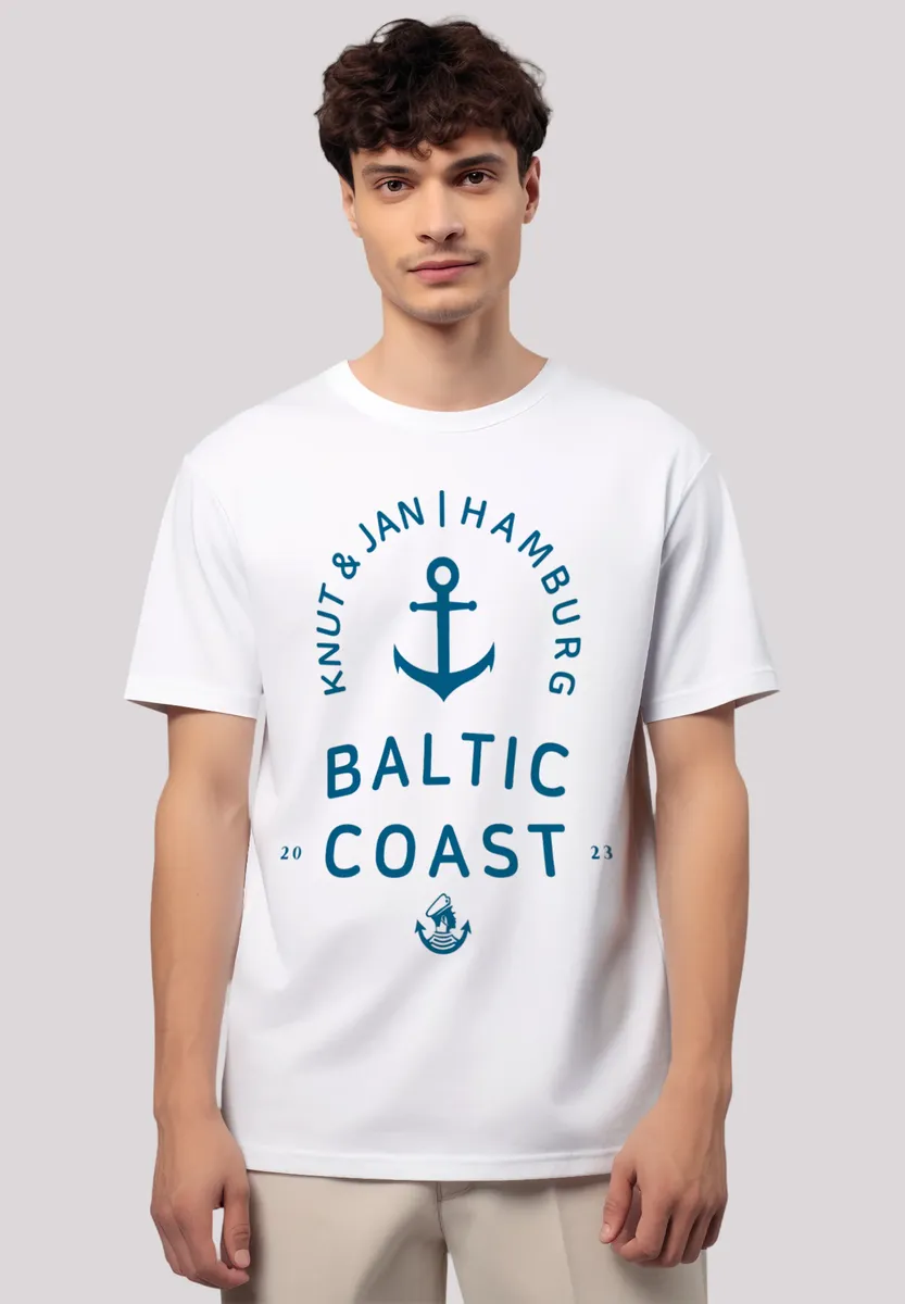 

F4NT4STIC Футболка "Baltic Sea Logo Knut & Jan Hamburg", премиум качество, белый