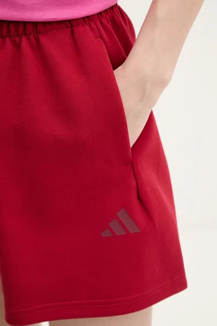 Шорты из эластичного хлопка Adidas, красный — фото 4