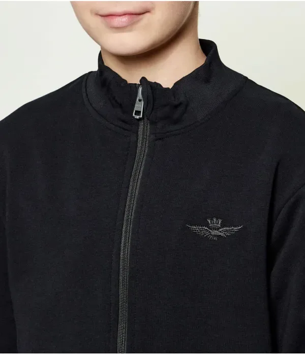 Толстовка regular fit Aeronautica Militare, черный — фото 4