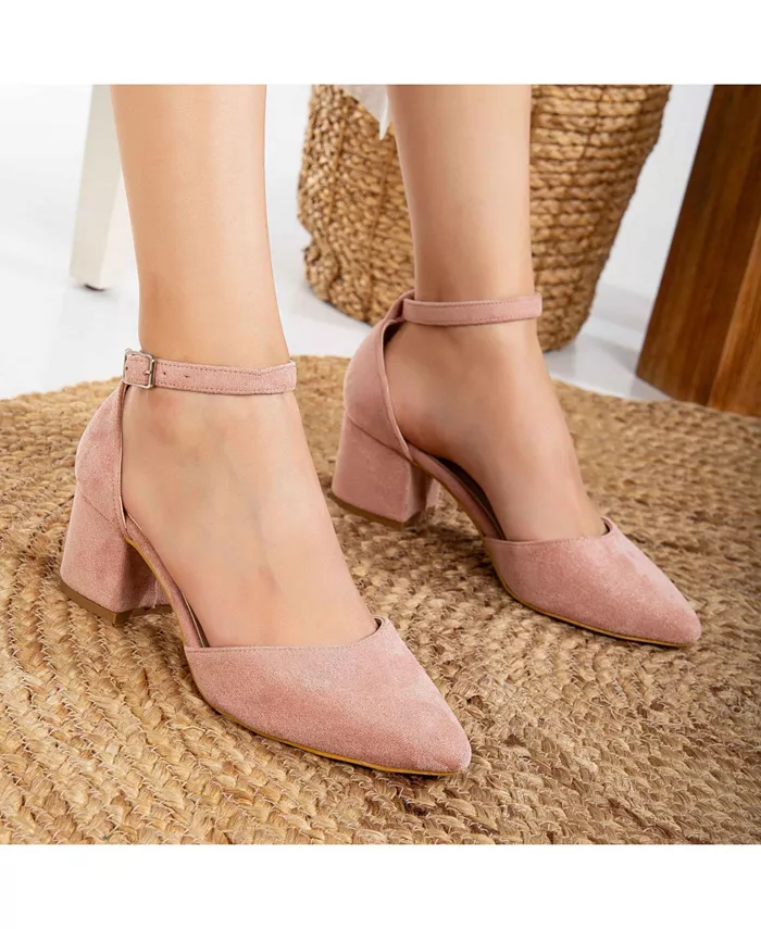 Марсель Туфли-лодочки на низком каблуке Forever & Always Shoes, розовый — фото 3