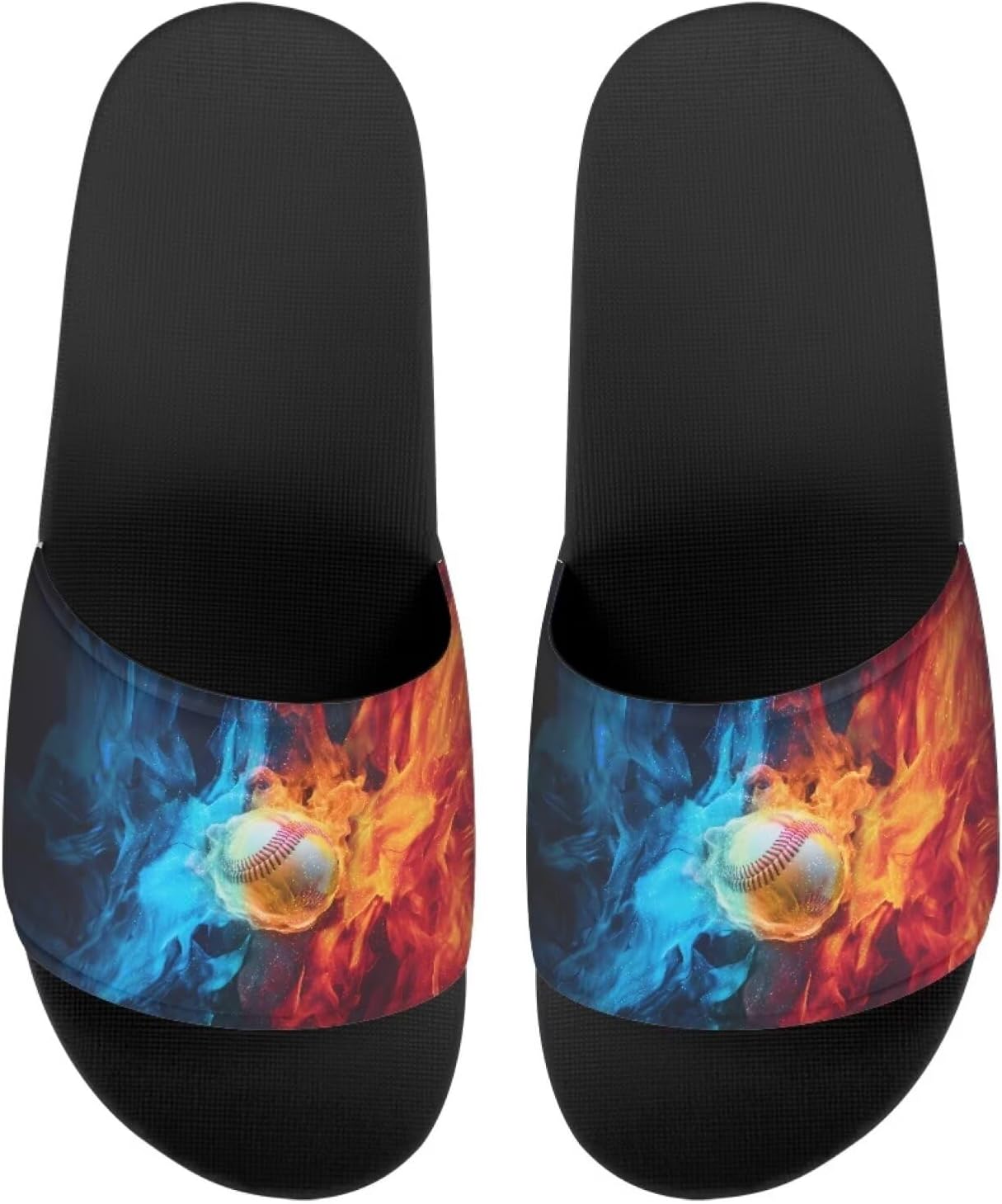 

Унисекс слайд-сандалии JoyLamoria с принтом, домашние тапочки для ванной, повседневная обувь на плоской подошве для мужчин и женщин, Baseball Print