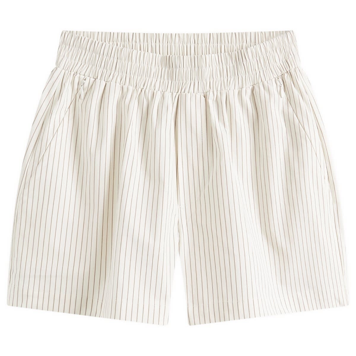 

Шорты Good American Stripe Poplin Weekend Short, цвет Putty Pencil Stripe