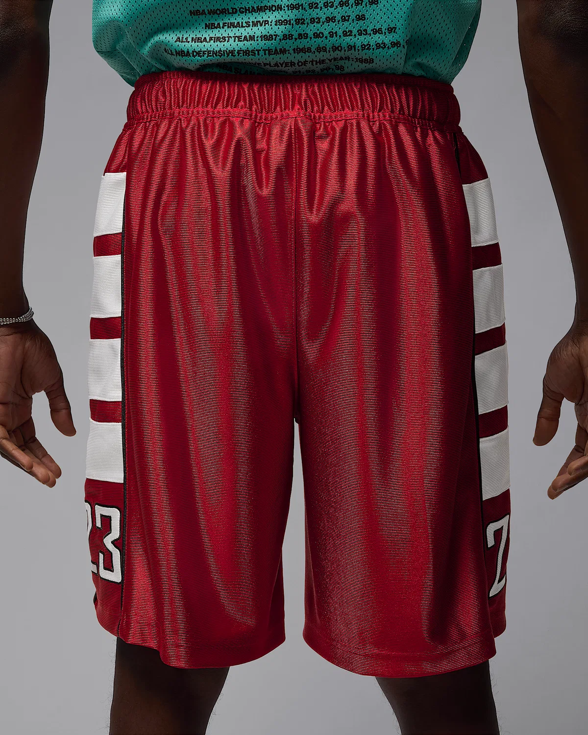 Мужские шорты Jordan Brooklyn Cat Scratch, Gym Red/White/Gym Red — фото 3