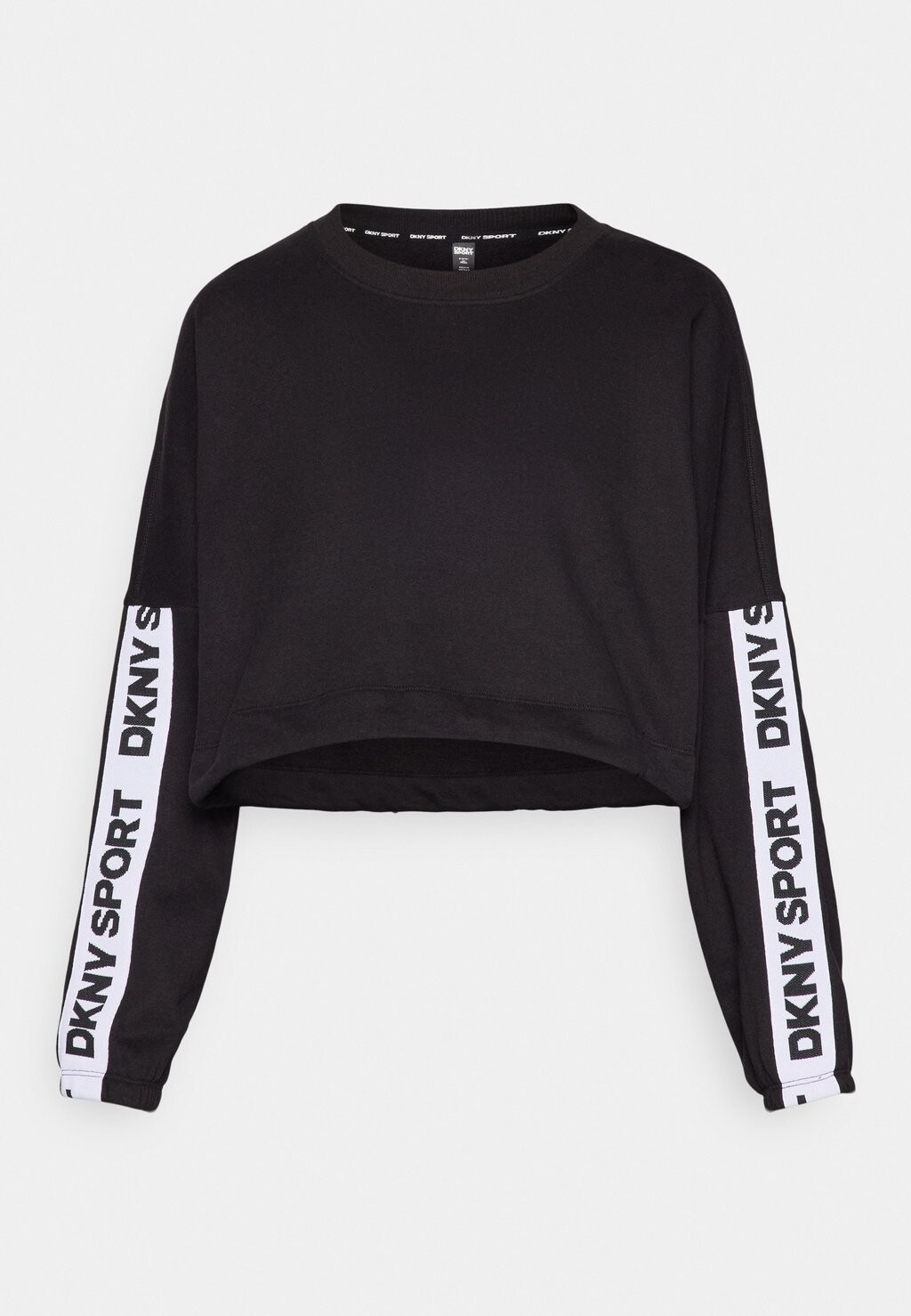 

Толстовка LOGO TAPE CROPPED CREW NECK PULLOVER DKNY, черный