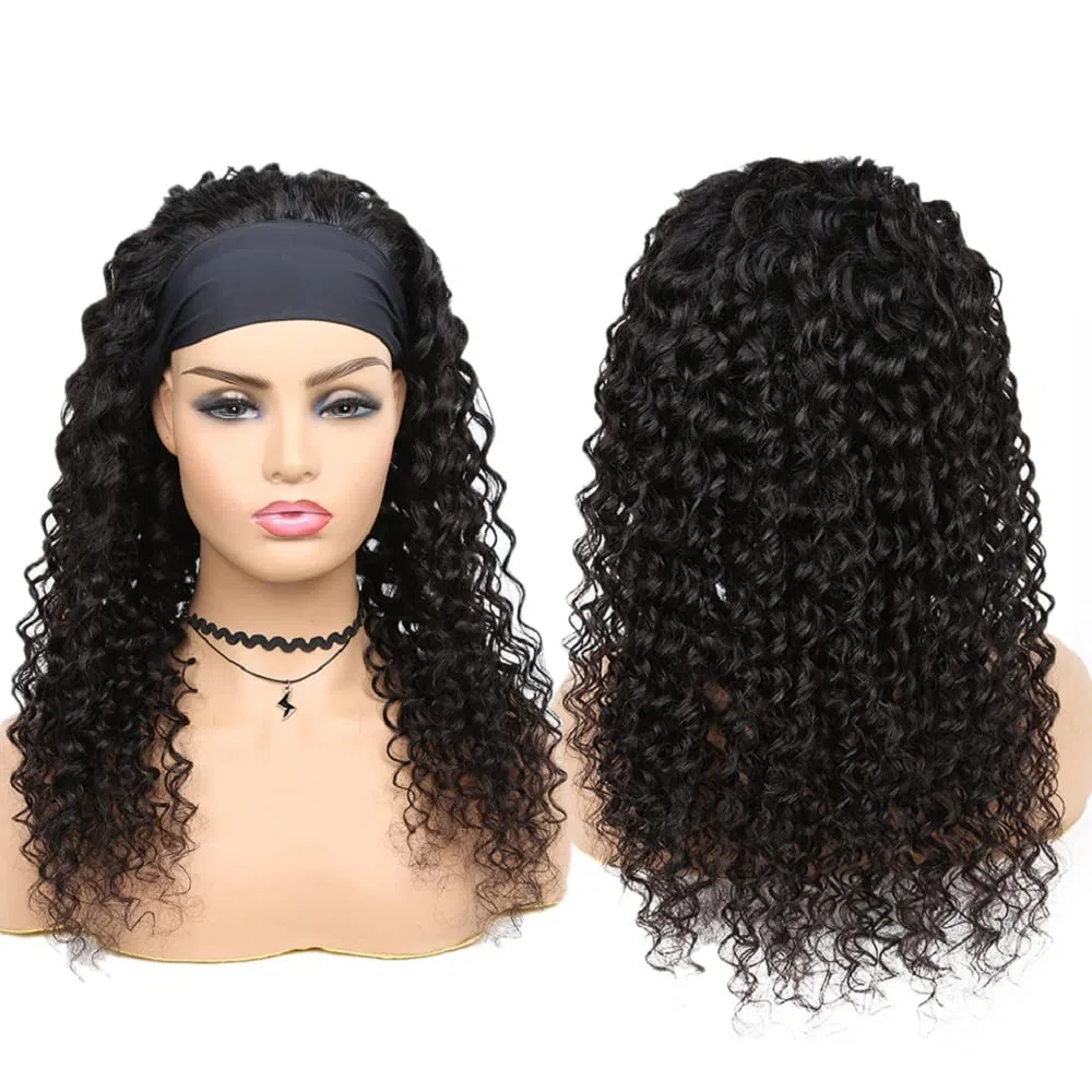 Парик с повязкой из натуральных волос Deep Wave от Headband Wig Rebasar — фото 2