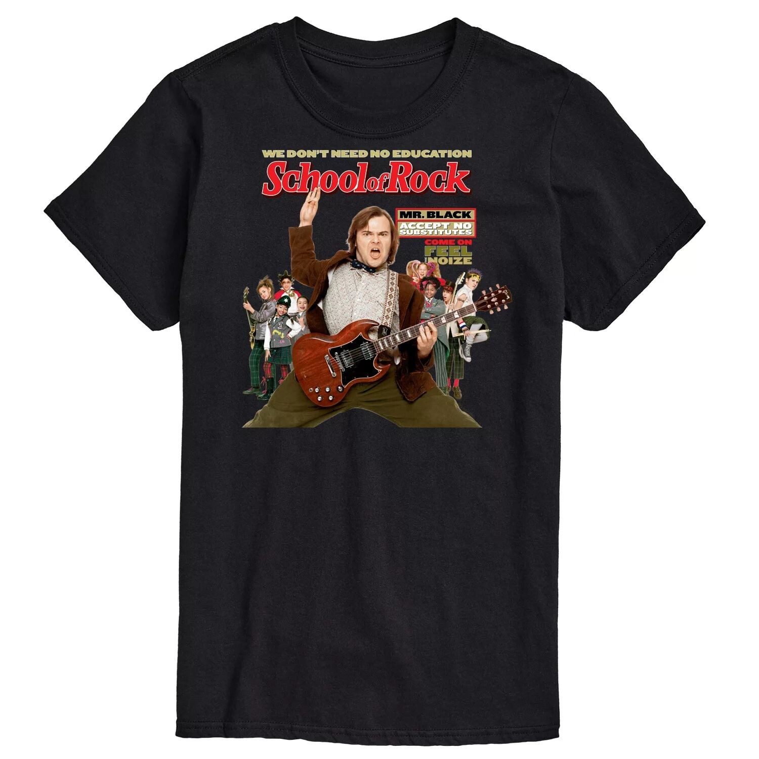 

Футболка с обложкой Big & Tall School of Rock Licensed Character, черный