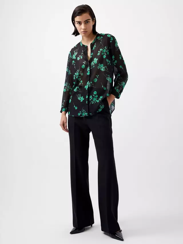 

Топ French Connection Allesandra Georgette, цвет black/green