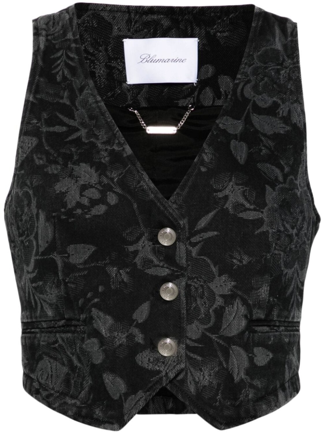

Blumarine топ с цветочным узором, черный