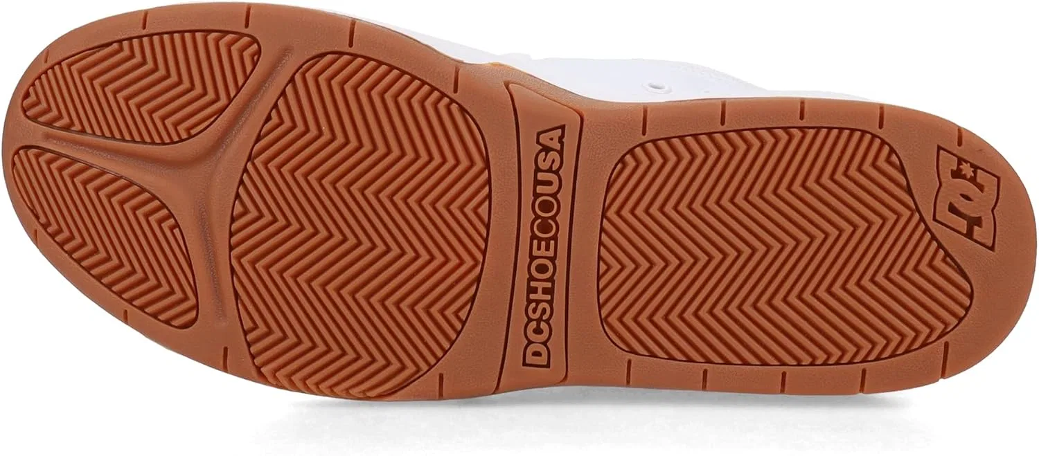 Кроссовки для скейтбординга DC Shoes Ascend, белый/белый/желтовато-серый — фото 4