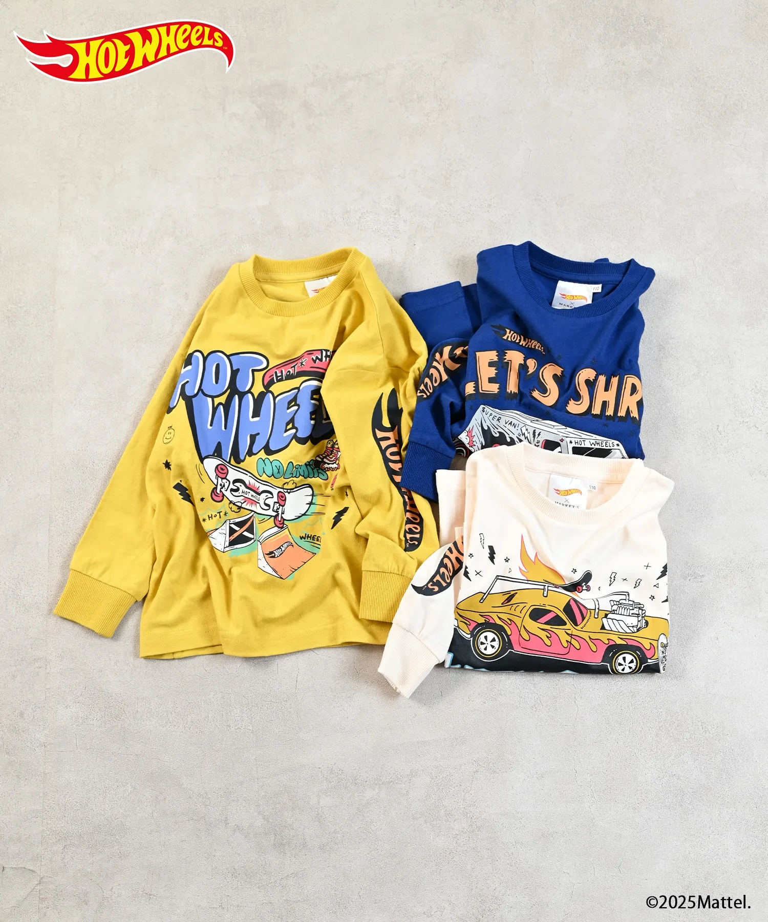 Детская футболка с принтом Hot Wheels MARKEY'S горчичного цвета — фото 2