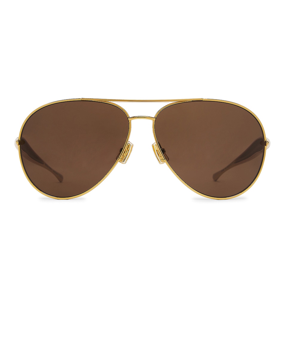 

Солнцезащитные очки Sardine Bottega Veneta, Gold & Brown