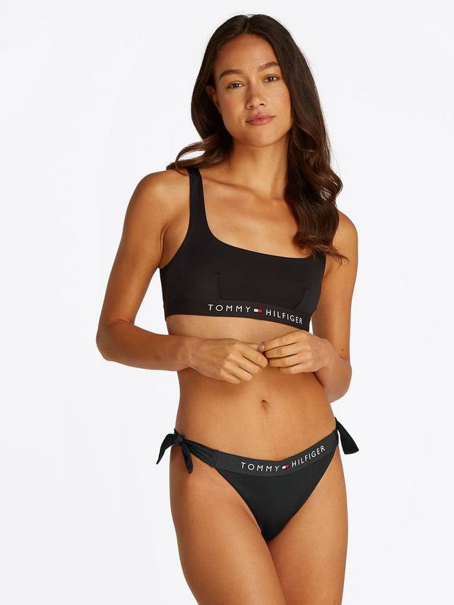 Бикини-трусики Cheeky с боковой завязкой и логотипом Tommy Hilfiger, Black — фото 2