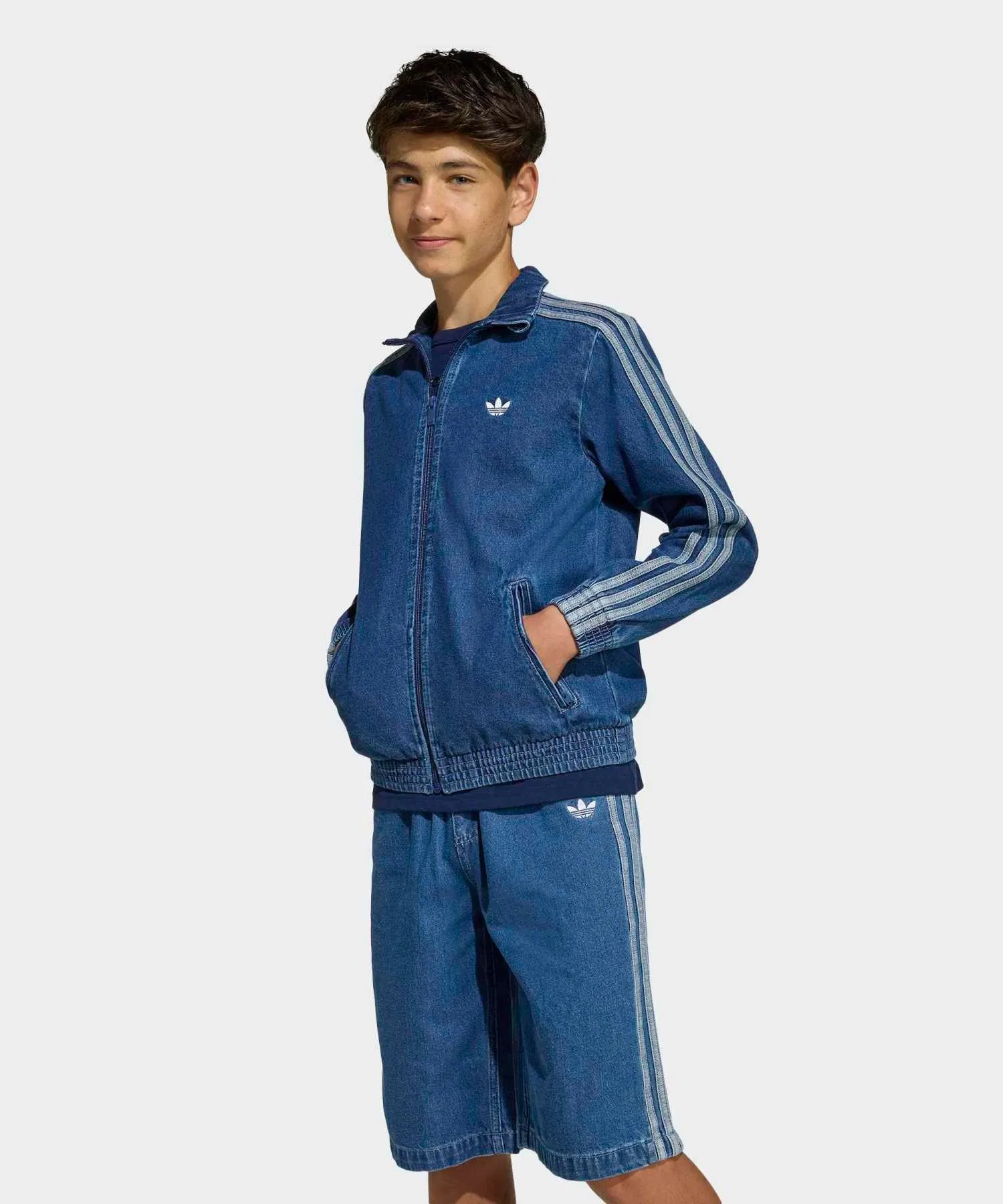 Спортивная куртка Firebird из денима / джерси / adidas Originals — фото 3
