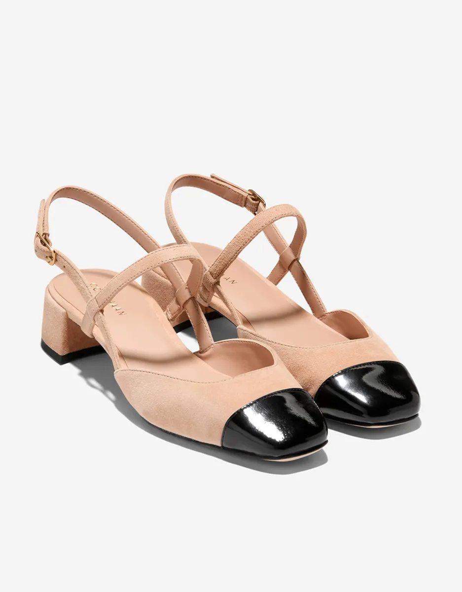 Женские туфли-лодочки из замши без задника Cole Haan, бежевый — фото 4