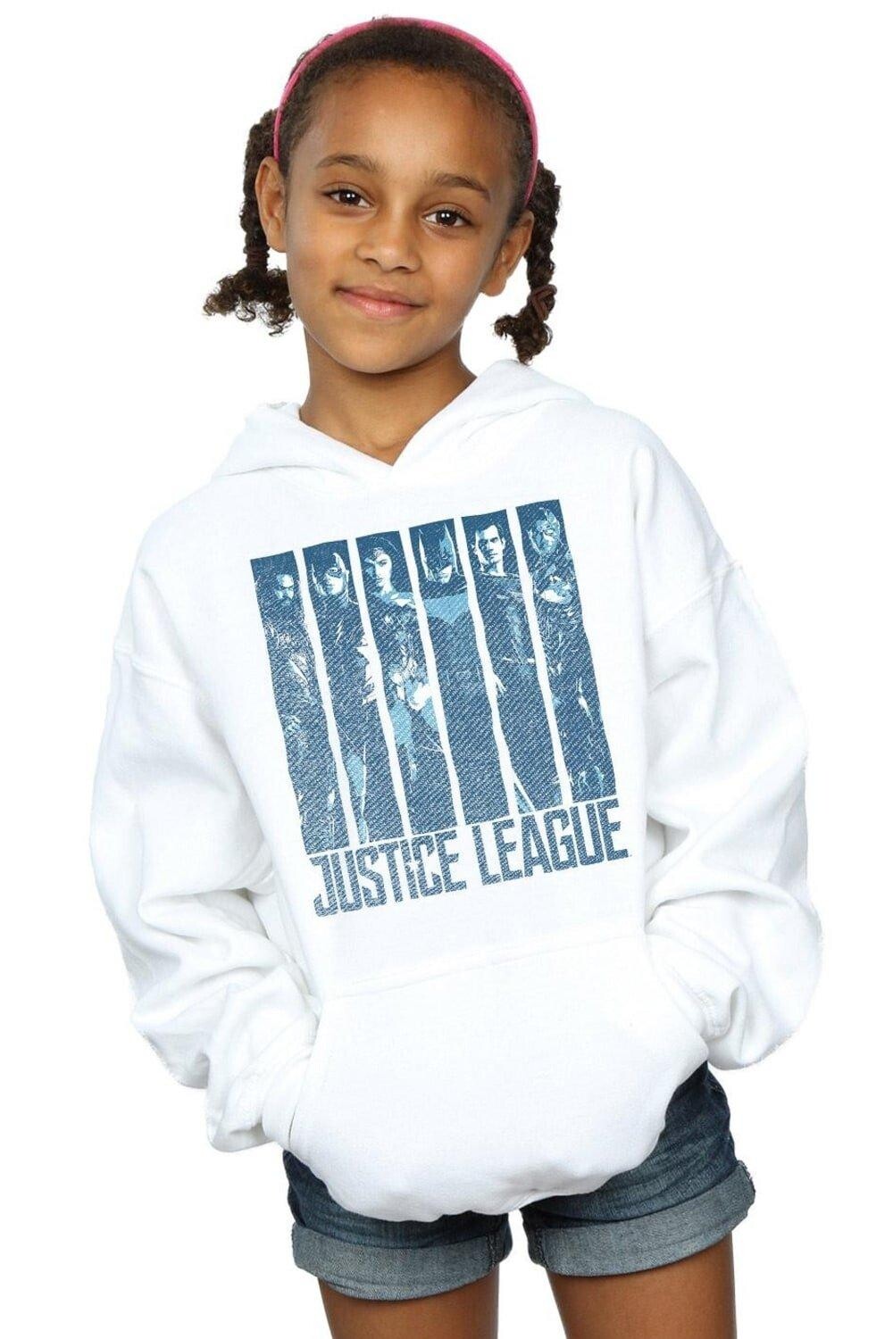 

Толстовка цвета лиги справедливости с двойным принтом цвета индиго DC Comics, белый