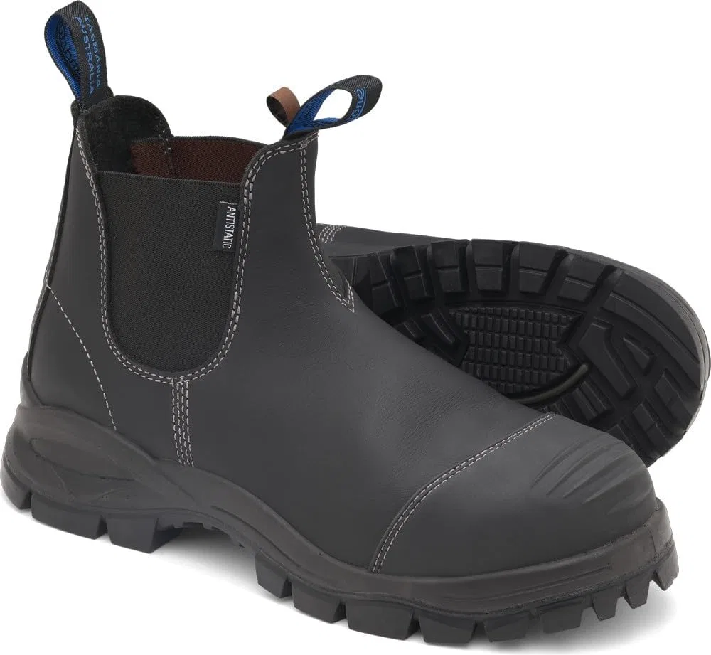 Рабочие и защитные ботинки «Челси» Blundstone унисекс, Black Platinum