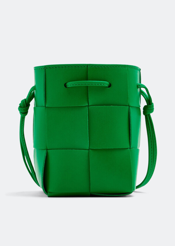 

Сумка Bottega Veneta Mini Cassette Bucket, зеленый