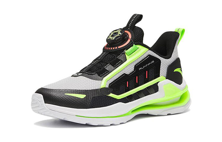 Детские кроссовки GS Low-top черные/серебристые/зеленые Anta Kids — фото 2