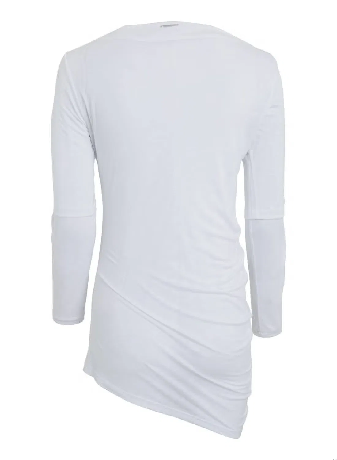 Calvin Klein Топ с драпировкой из смеси льна и лиоцелла, белый — фото 3