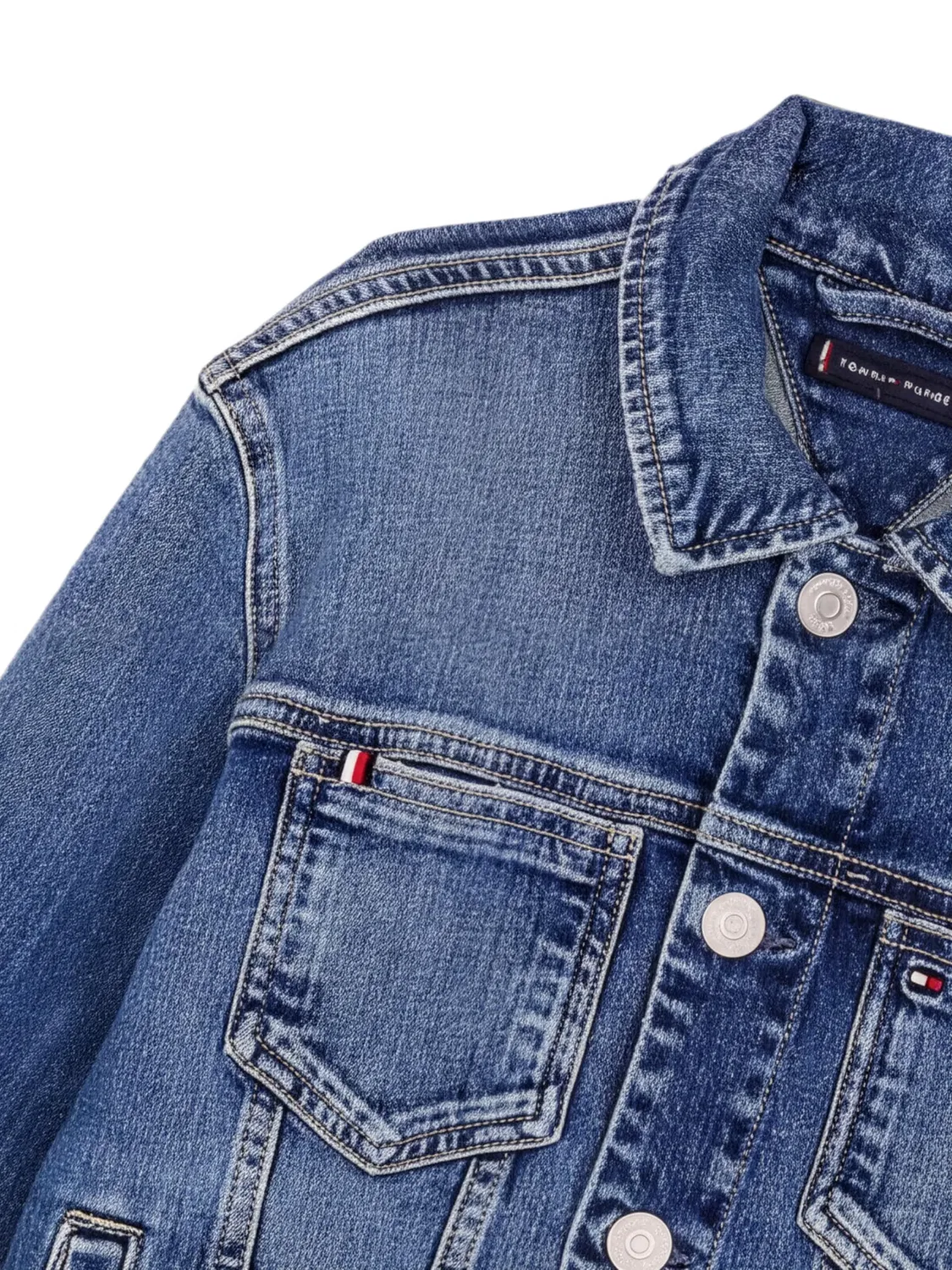 Джинсовая куртка с эффектом выцветания Tommy Hilfiger, синий — фото 2