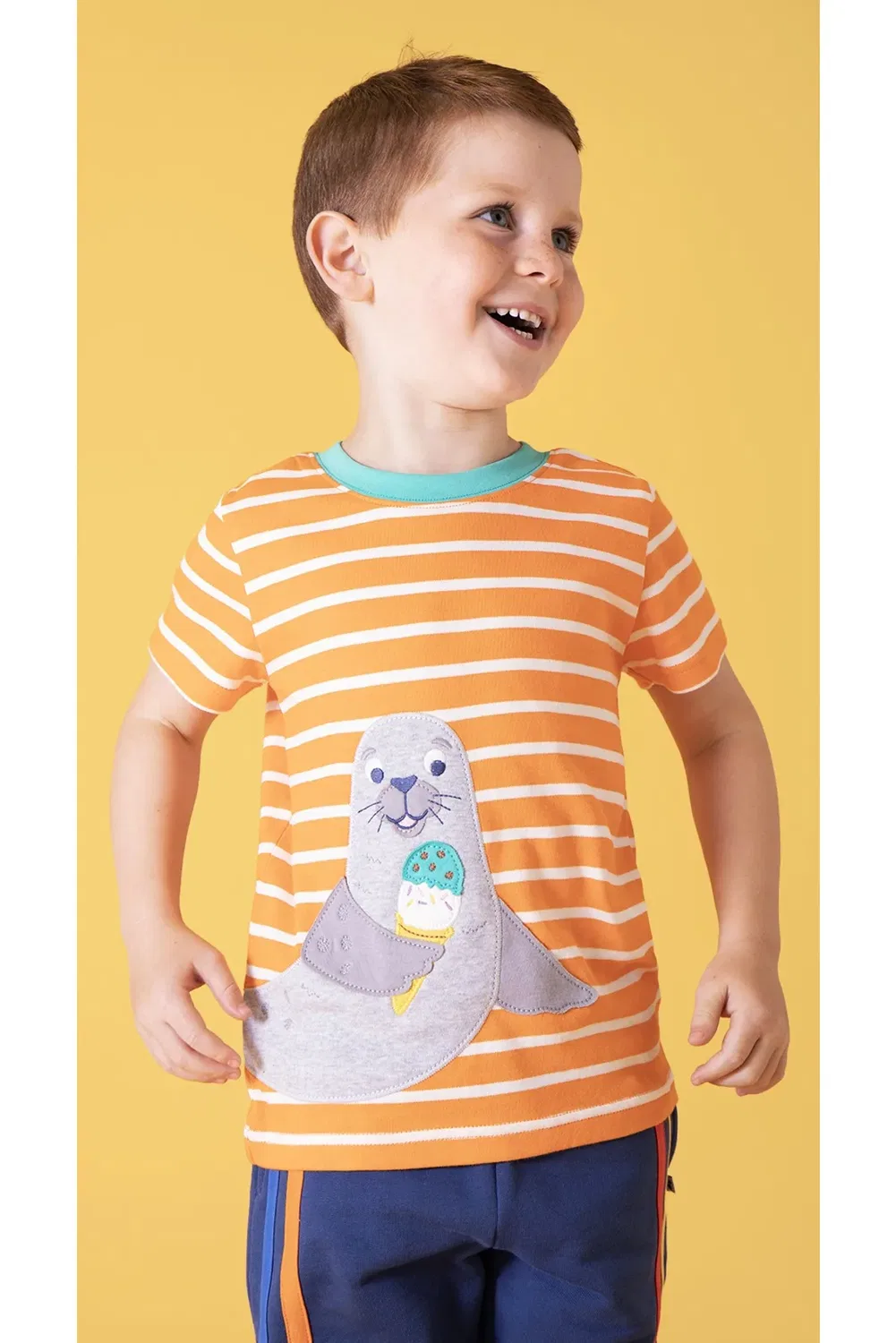 Детская футболка Scout Frugi, Orange — фото 2