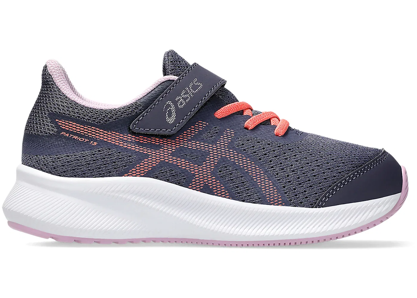 Детские кроссовки беговые ASICS Patriot 13, Indigo Fog/Papaya