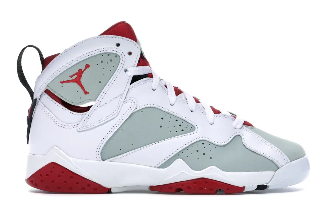 Детские кроссовки с принтом Jordan 7 Retro Jordan, White/True Red-Light Silver-Tourmaline