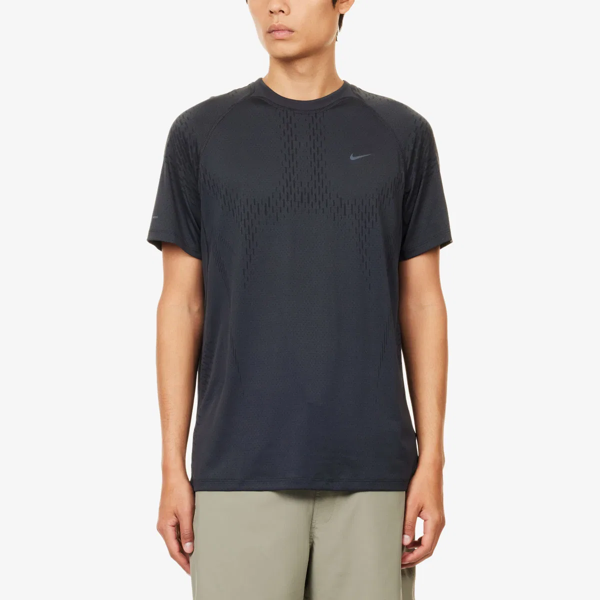 Футболка Dri-fit adv с круглым вырезом, изготовленная из эластичной ткани Nike, черный — фото 3