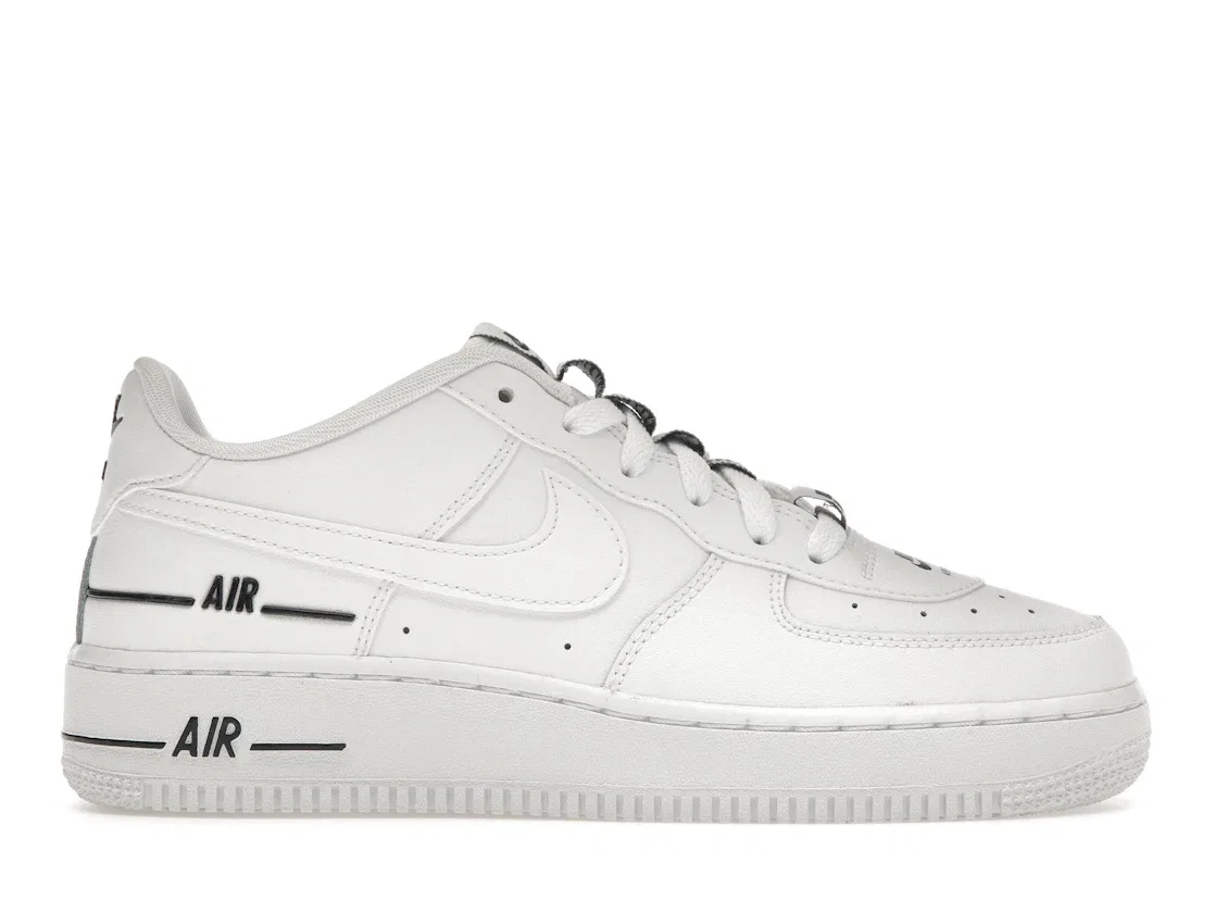 Детские кроссовки для мальчиков и девочек с перфорированным носком Nike Air Force 1 LV8 3, White/Black/White