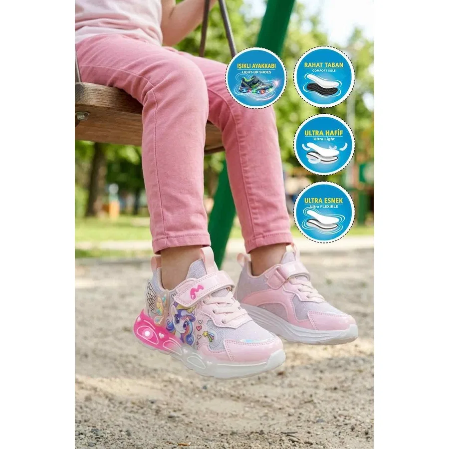 Детские спортивные кроссовки с ремешками Marco Kids 26Y309 P, Ayk's, Розовый — фото 2