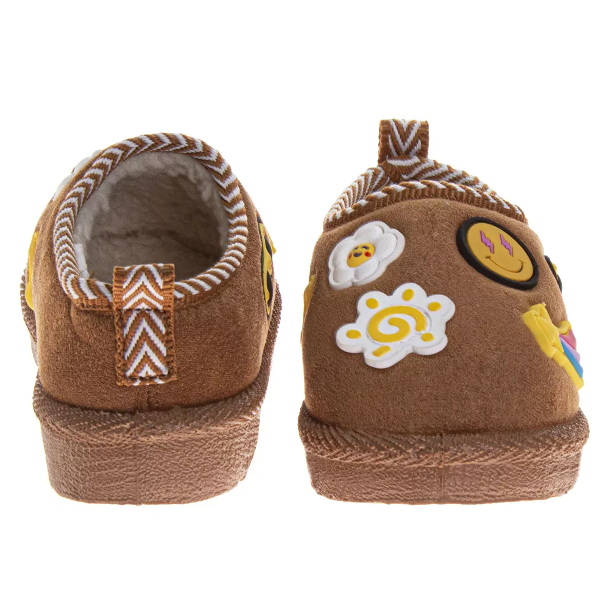 Детские тапочки с принтом Emoji Patch Josmo Shoes, Chesnut — фото 4