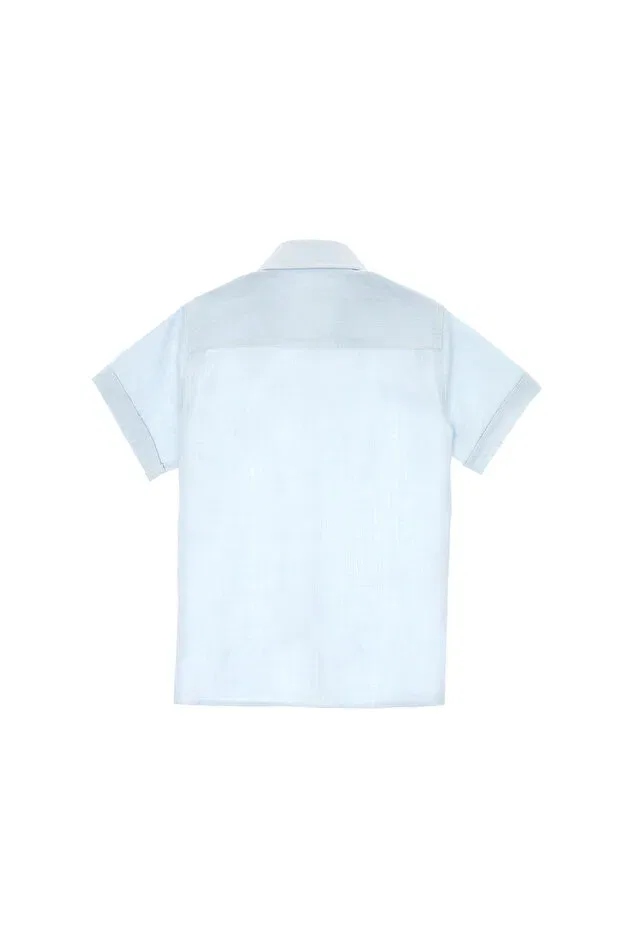 Детская рубашка для мальчиков с коротким рукавом U.S. Polo Assn., Light Blue — фото 2