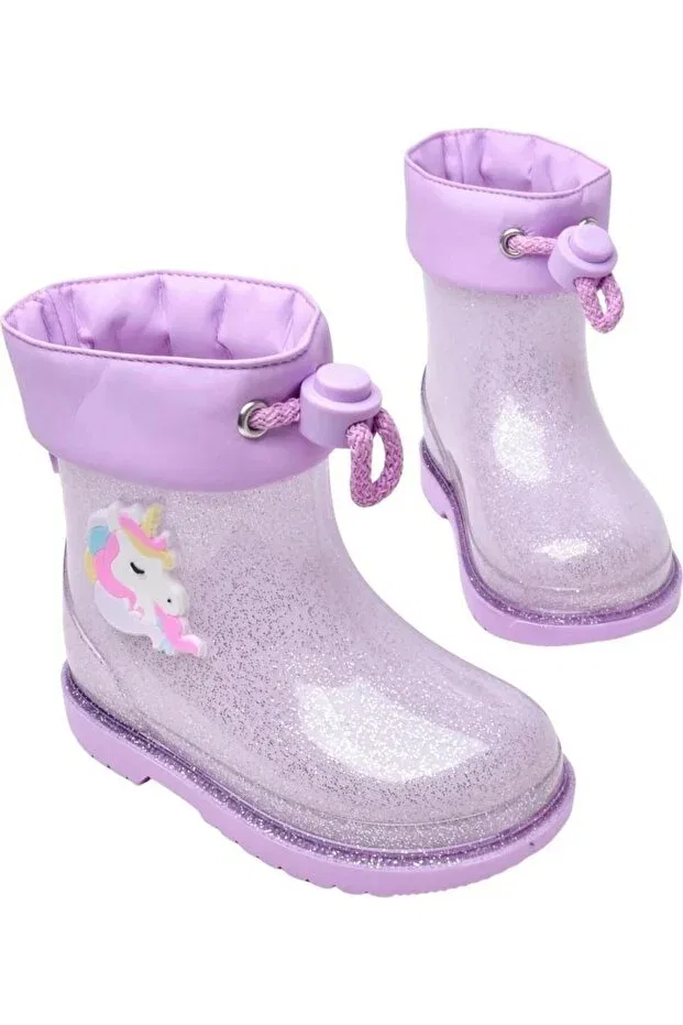 Детские ботинки для девочек с принтом Unicornio Glitter Igor, Purple — фото 2