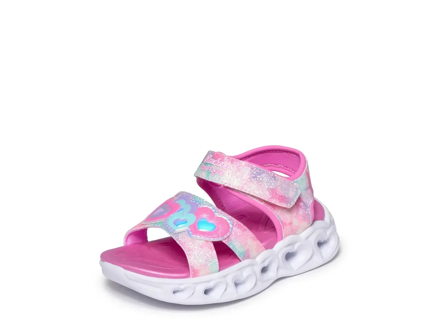 Сандалии с подсветкой Heart Beam, Skechers, розовый — фото 2