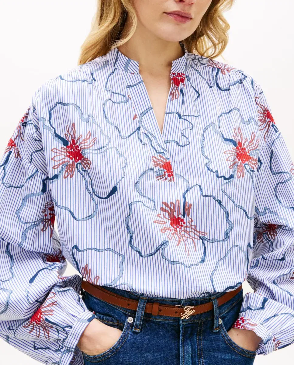 Женская блуза с длинным рукавом Tommy Hilfiger, Azul Claro — фото 3