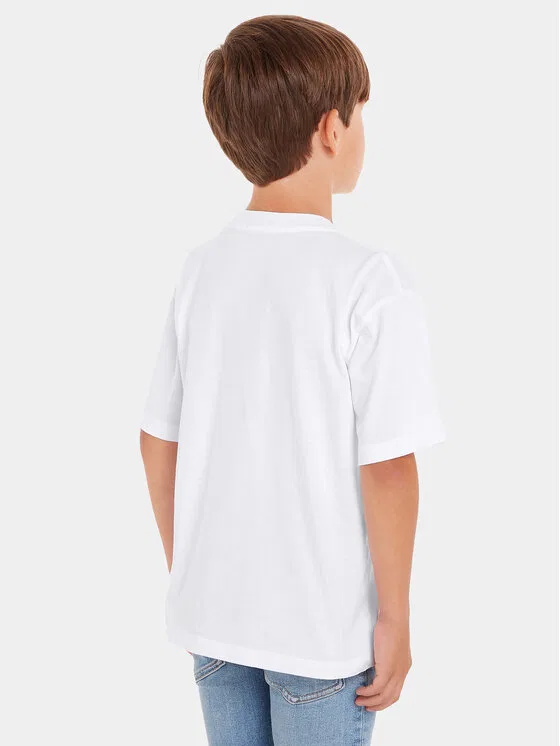 Футболка boxy fit Inst Ck Aop Calvin Klein Jeans, белый — фото 2