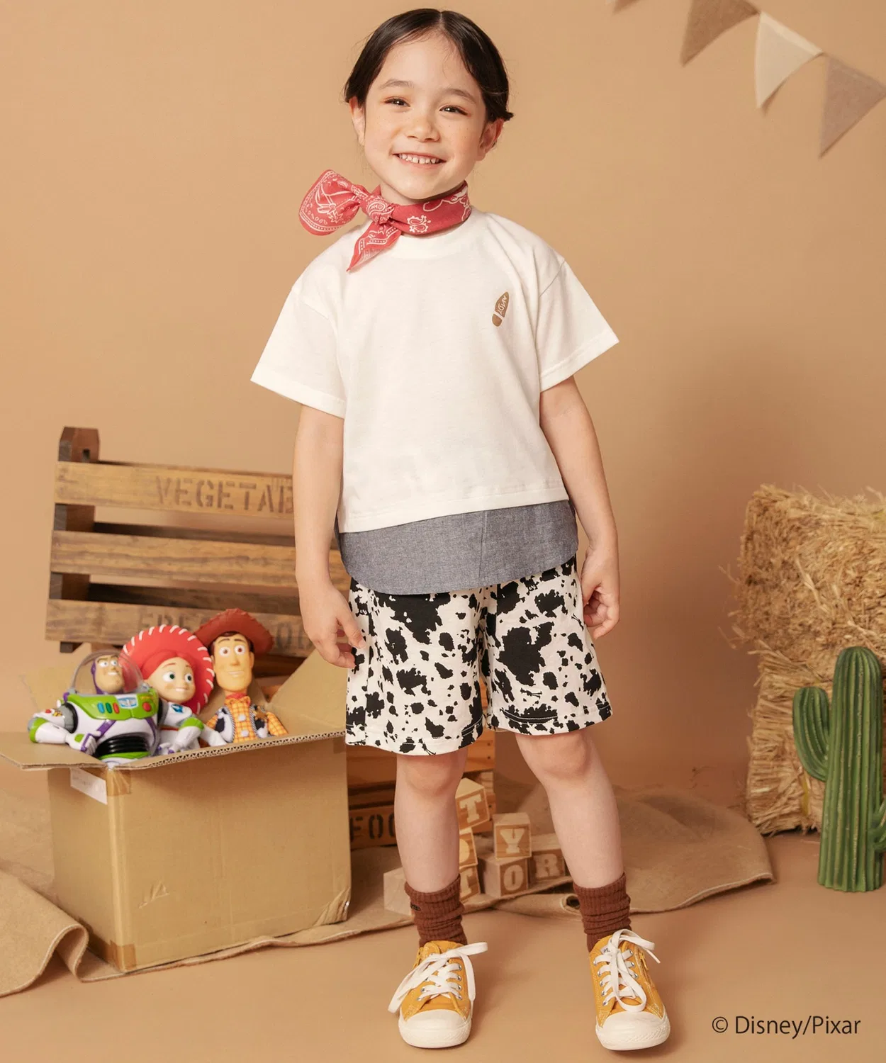 Детские шорты с принтом Toy Story Branshes, Beige — фото 3