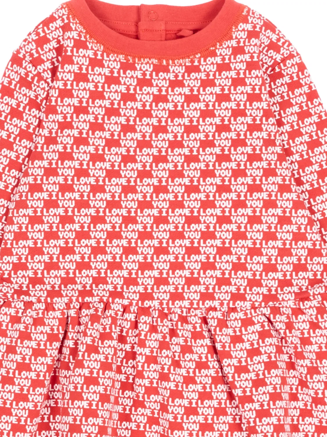 Платье 'I Love You' красное хлопковое Stella McCartney, красный — фото 2