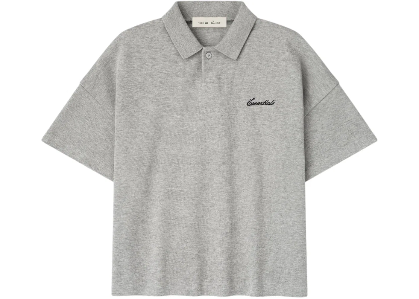 Детское поло с коротким рукавом Polo Fear of God, Concrete Heather