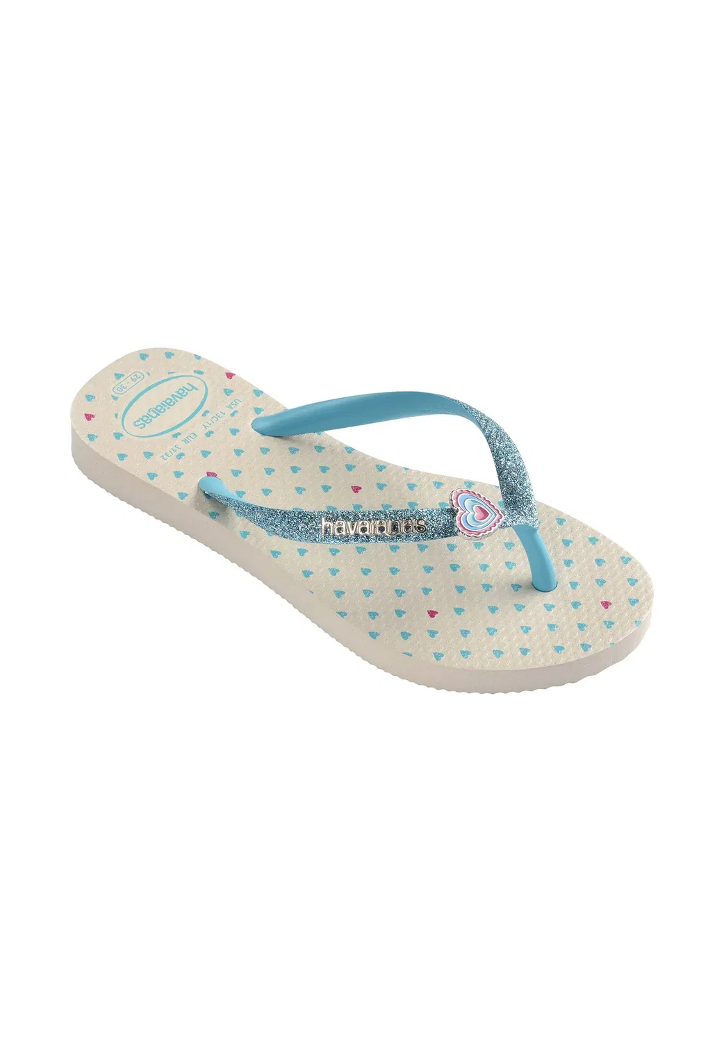 Детские унисекс тапочки для бассейна Slim Glitter II Havaianas, Beige — фото 2
